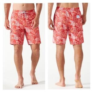 Tommy Bahama Baja Bonita Cove Board Swim Shorts In Boomerang Red Size XXL